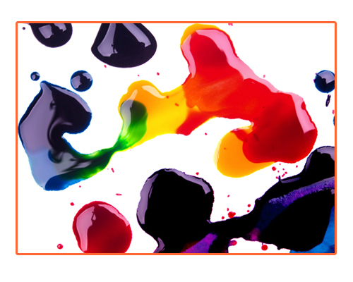 multi colours ink splat